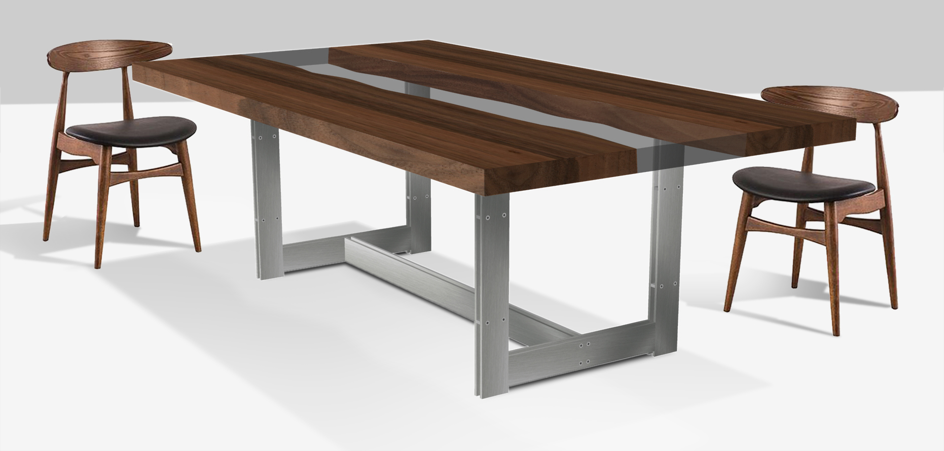 tavolo casarotto design legno noce nazionale resina 3